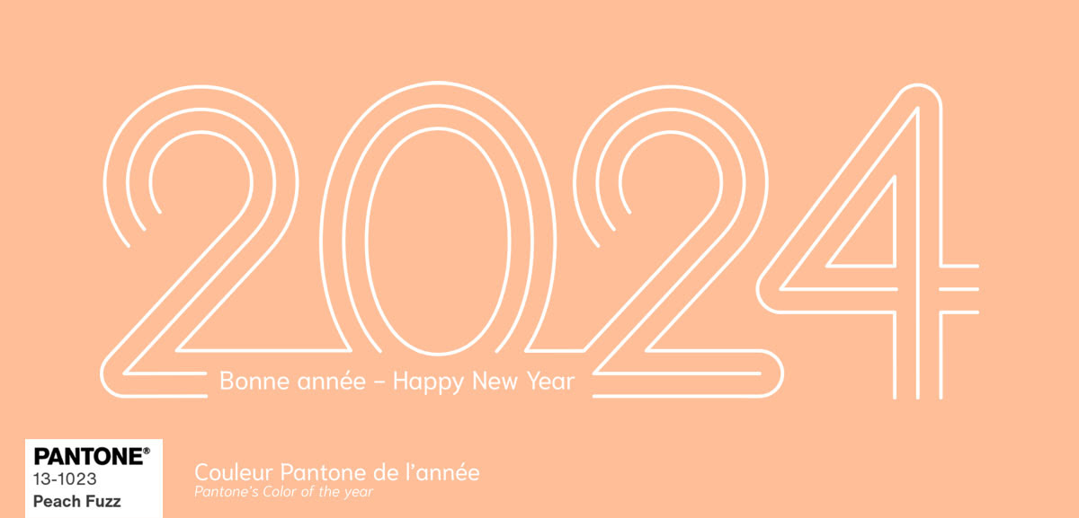 Carte postale for Sale avec l'œuvre « Bonne année 2024 » de l